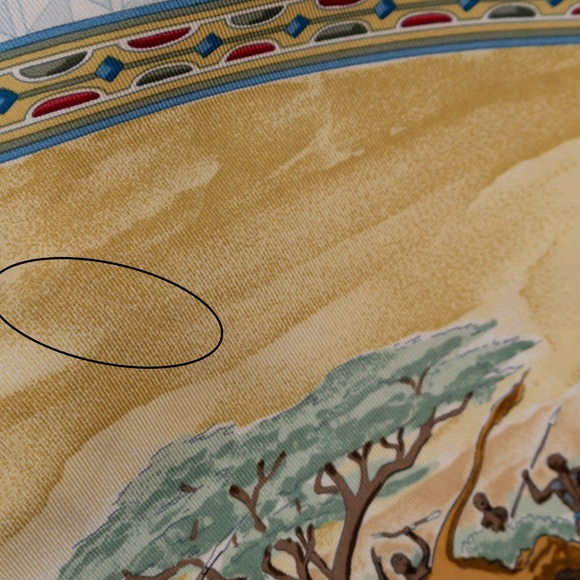 Hermès “Cavaliers Peuls” Silk‎ Scarf by J. de Fougerolle | 90cm - Picture 11 of 12